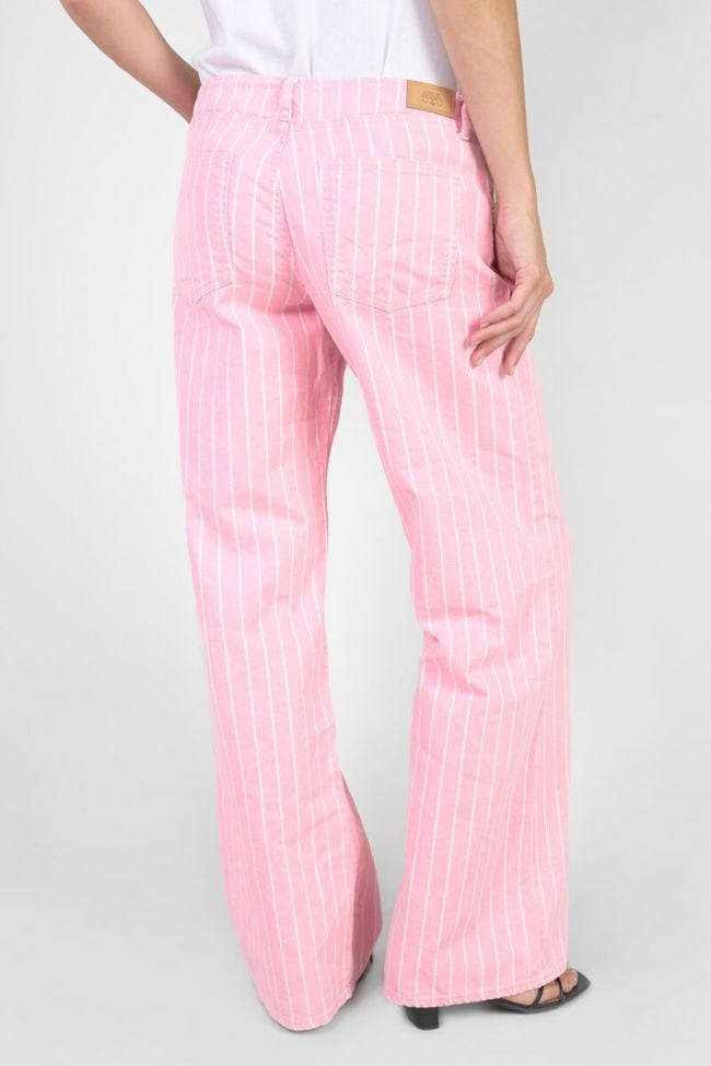 Jeans wide leg Lauryn rosa gestreift