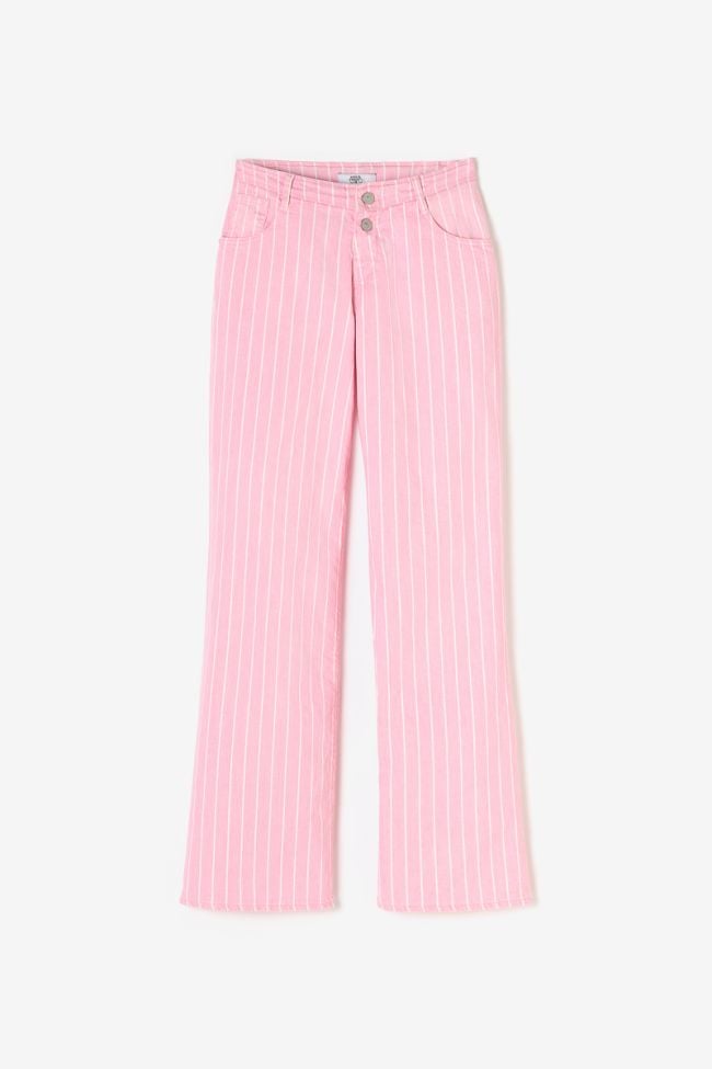 Jeans wide leg Lauryn rosa gestreift