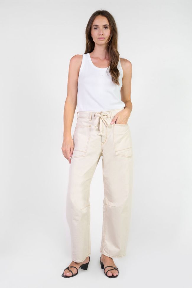Jeans loose Madie High Waist ecru
