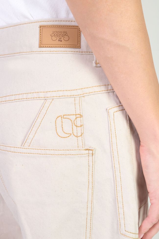 Jeans loose Madie High Waist ecru