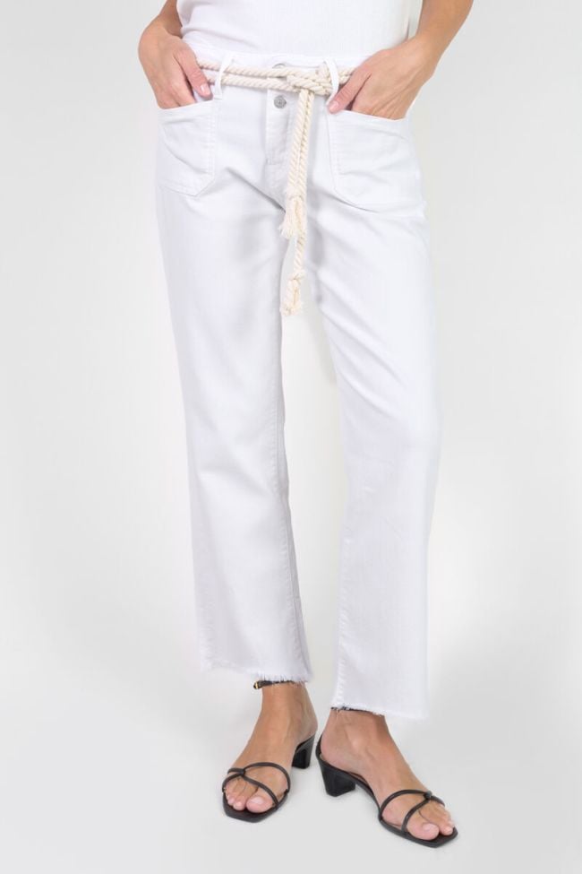 Jeans Priska high waist 7/8 weiß