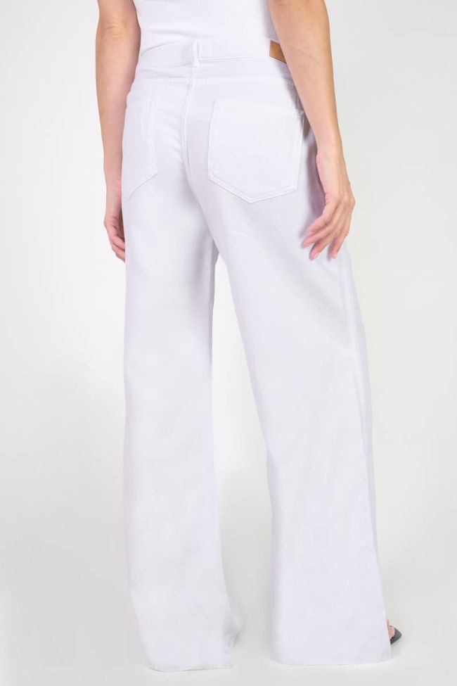 Jeans tencel wide leg Victoria high waist  Weiß