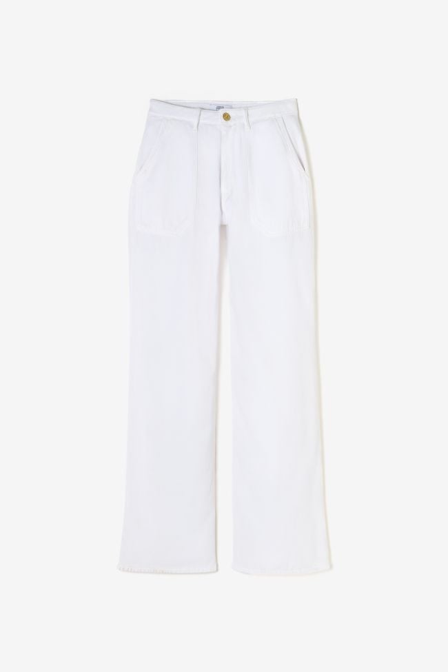 Jeans tencel wide leg Victoria high waist  Weiß