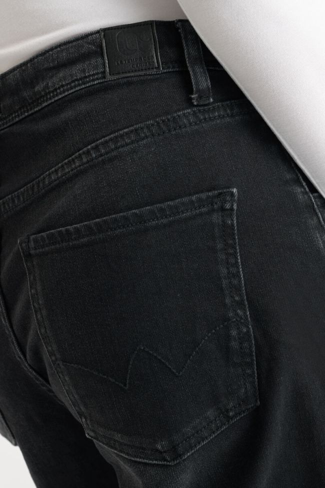 Jeans 400/28 wide leg Revers high waist schwarz Nr.1