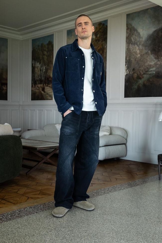 Jeans extra loose Ludolp blau-schwarz Nr.1