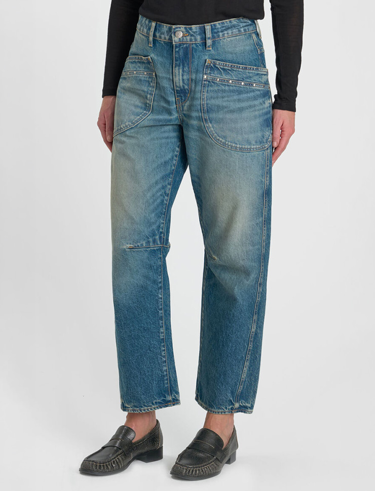loose wide jeans damen le temps des cerises
