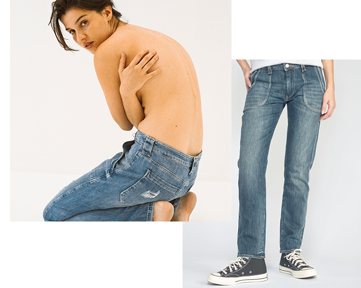 jeans boyfit damen le temps des cerises