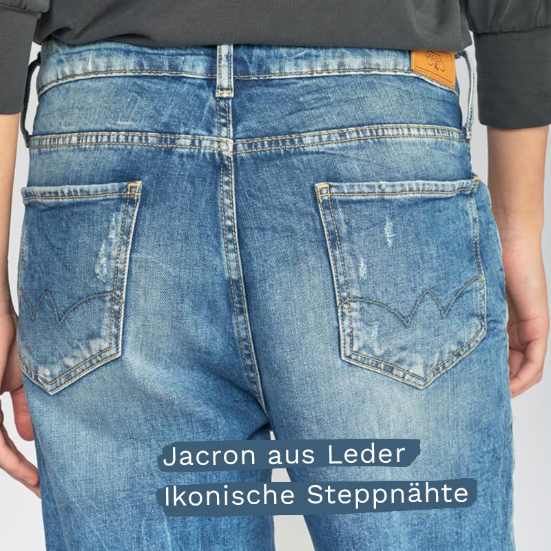 jeans jacron aus leder